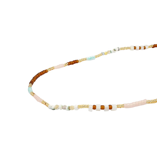 Alam Dainty Beaded Necklace WATERPROOF - Sax Style