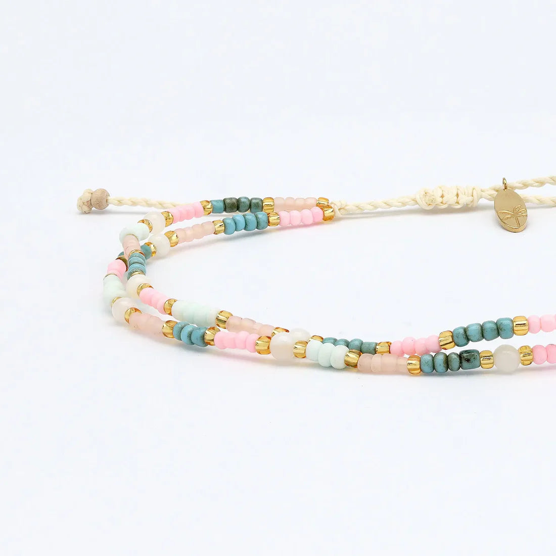 Kemboja Pastel Beaded ANKLET - Sax Style