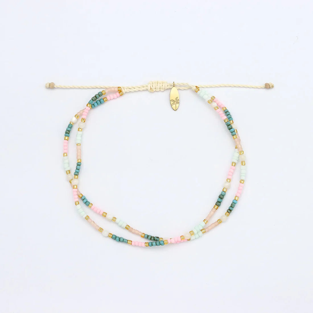 Kemboja Pastel Beaded ANKLET - Sax Style