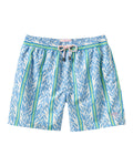 Green / Pale Blue Swim Shorts Sealeaf Stripe