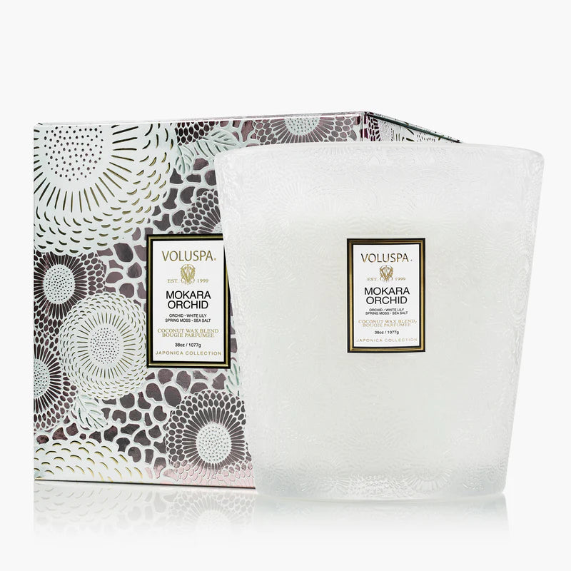 Mokara Orchid 3 Wick Hearth Candle 38OZ