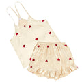 Cami + Ruffled Shorts - Hearts Pijama - Sax Style