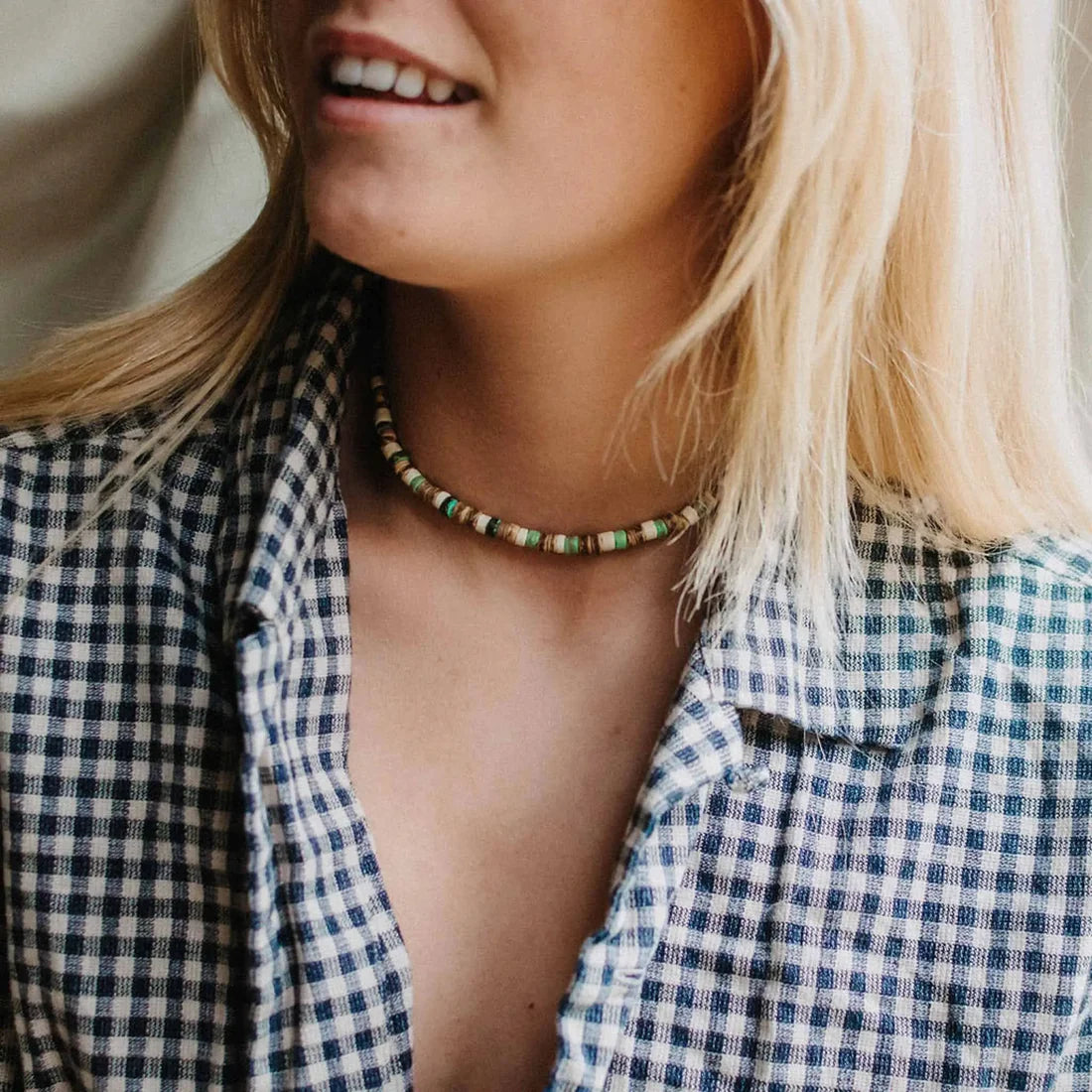 Laut Turquoise Wood Necklace WATERPROOF - Sax Style