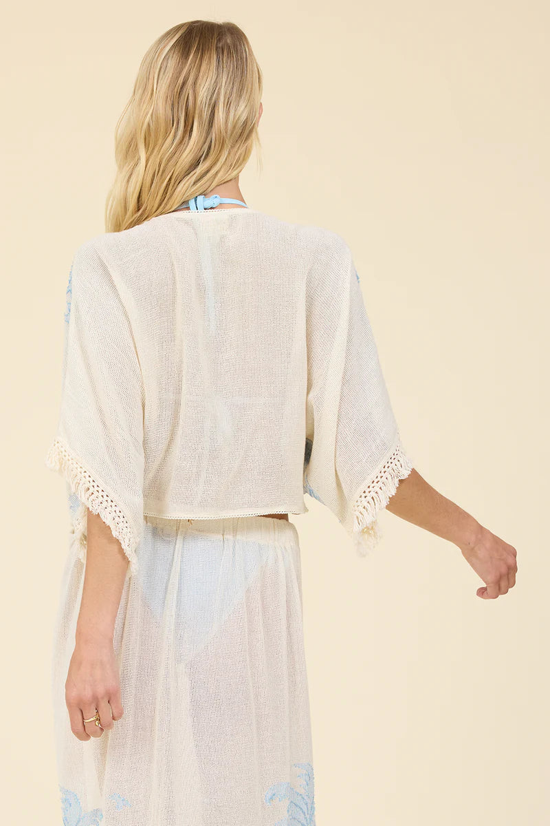 TROPICAL LANDSCAPE O-RING BLOUSE