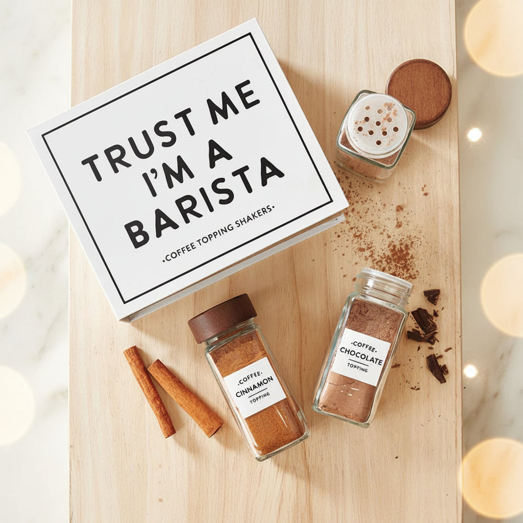 COFFEE TOPPING SHARKER BOOK BOX - TRUST ME I'M A BARISTA