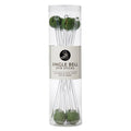 Matte Green Jingle Bell Stir Sticks