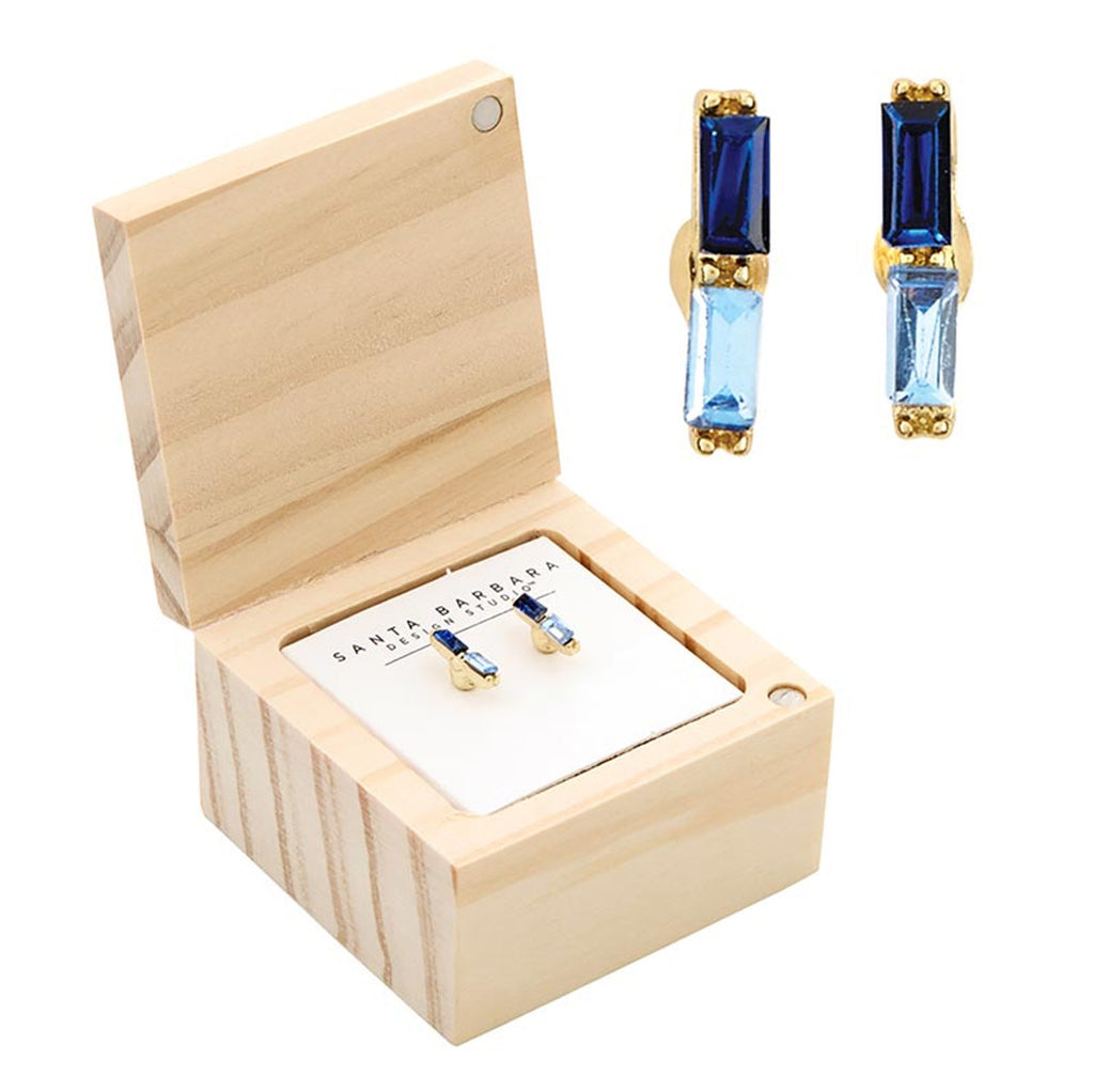 BLUE FLOWER EARRINGS