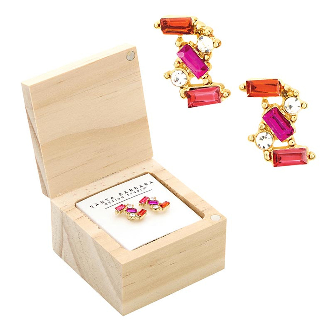 HOT PINK FLOWERS EARRING