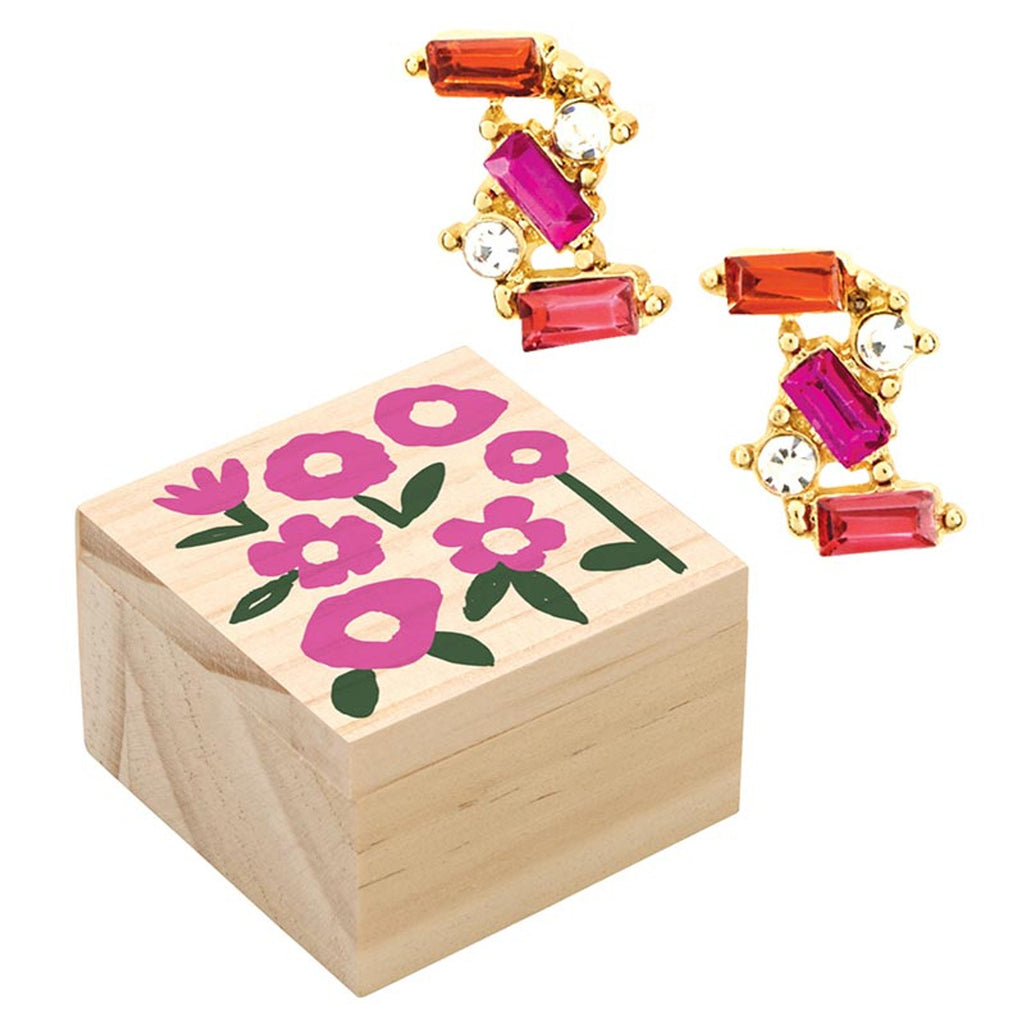 HOT PINK FLOWERS EARRING