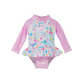 Alissa Infant Ruffle Rash Guard Swimsuit MERMAID FRIENDS UPF 50+ - Sax Style