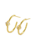 Herkimer Diamond Hoop Earring