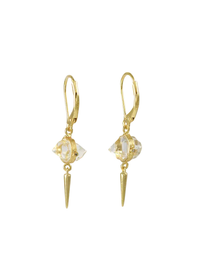 Sparking Herkimer Diamond Drop Earrings