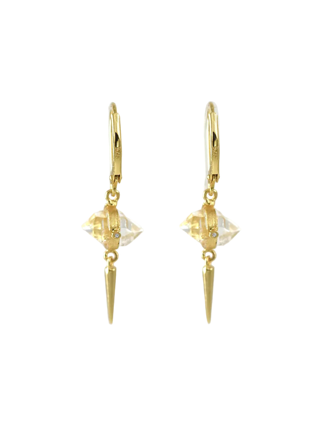 Sparking Herkimer Diamond Drop Earrings