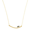 Handmade Curved Bar with Tourmaline Necklace