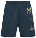 EMBROIDERED SWIM SHORTS, NAVY - Sax Style