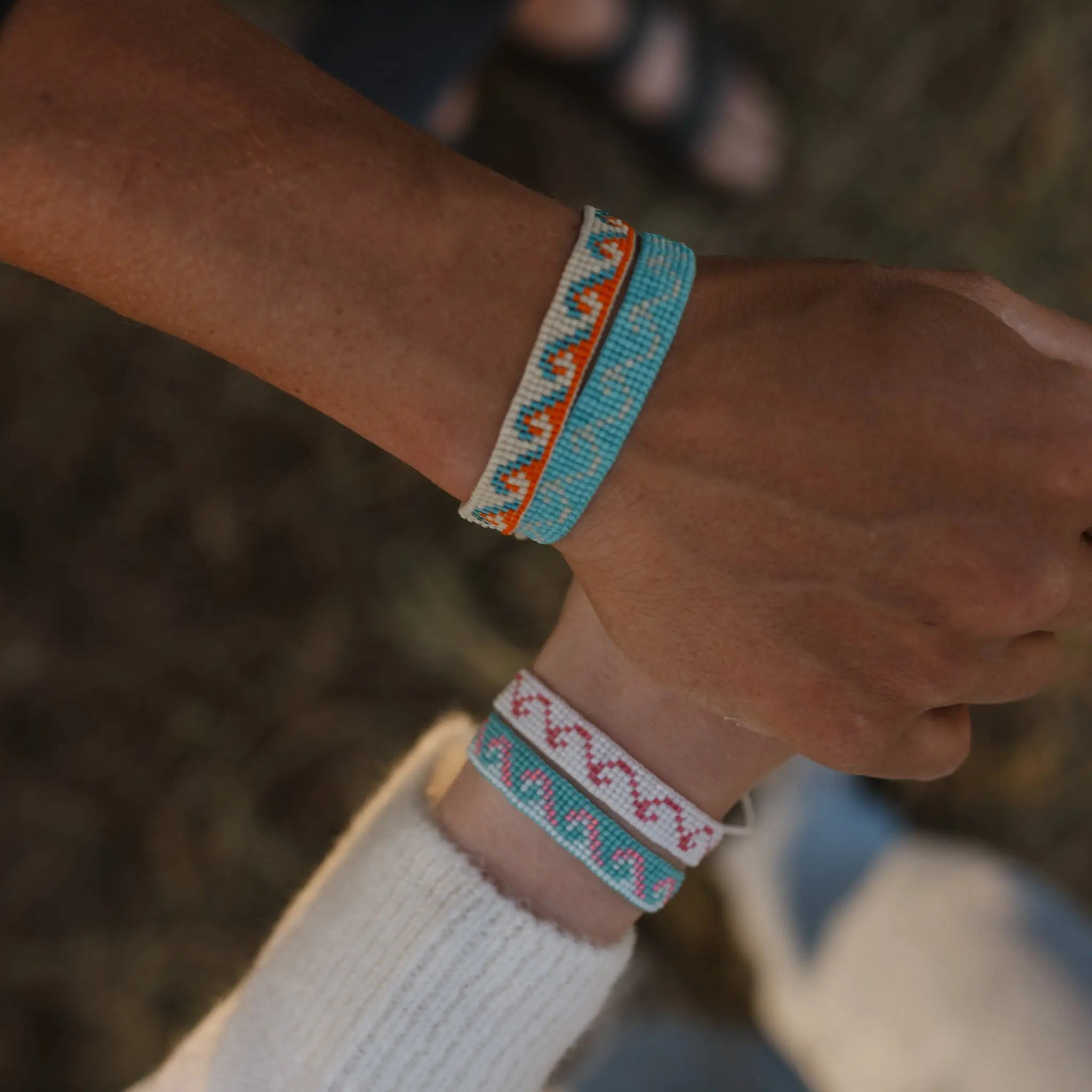 Melayang Wave Beaded Bracelet WATERPROOF - Sax Style