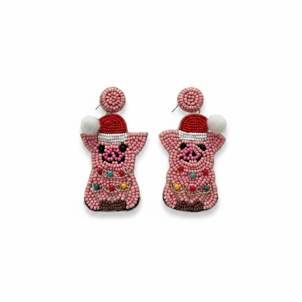 EARRING PIG CRISTMAS