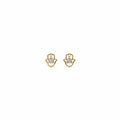 FATIMA'S HAND EARRINGS WITH A HEART