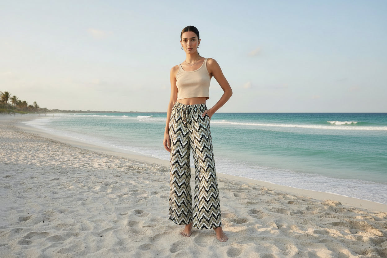 ZIGZAG PANTS CHOCOLATE