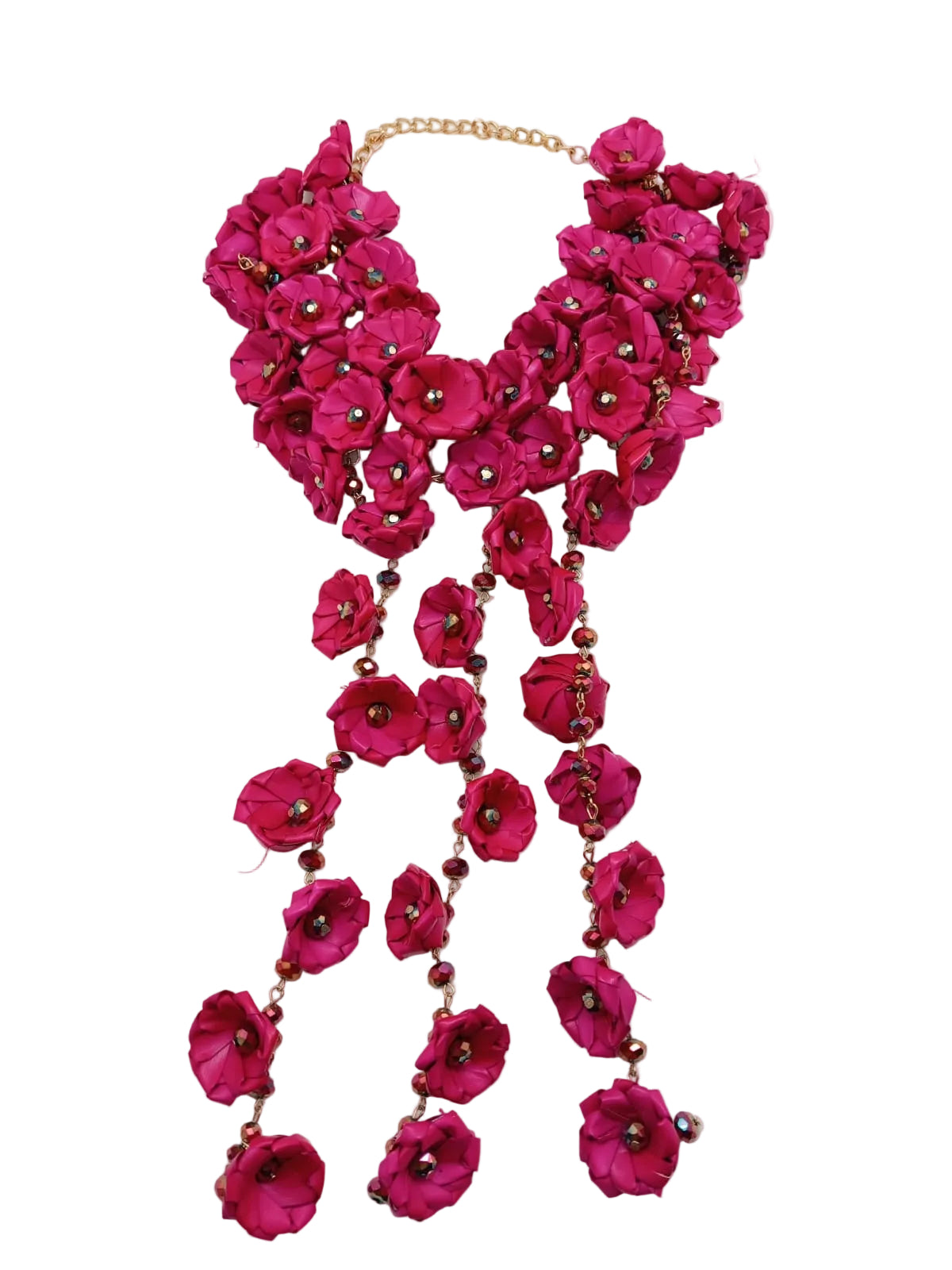 RAIN OF ROSES NECKLACE WITH EARRINGS SET