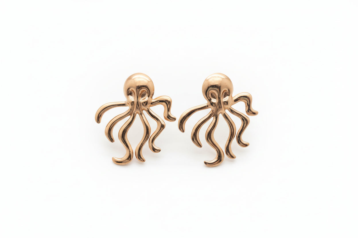 GOLDEN OCTOPUS EARRINGS