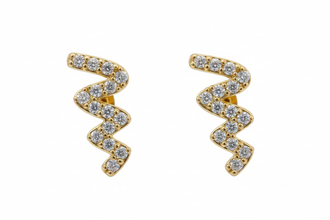 LIGHTNING EARRINGS WITH A TOUCH OF BRIGHTNESS - Sax Style