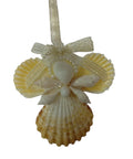 SCALLOP GLITTER ANGEL ORNAMENT