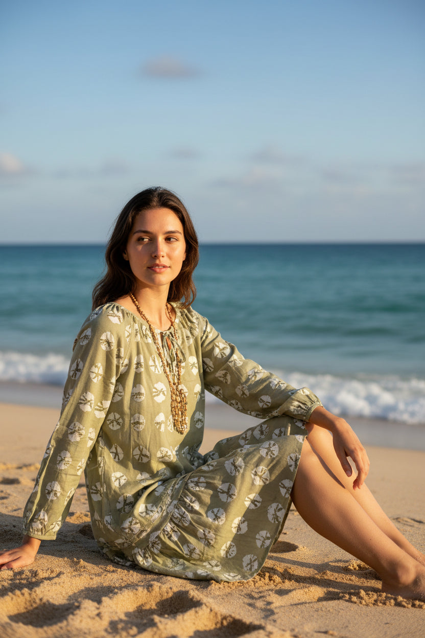 MACAU BALI SHORT DRESS OLIVE