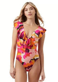 FLORAL JOY PEASANT SWIMSUIT