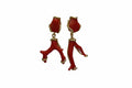 REAL RES CORAL EARRINGS