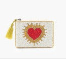 Golden Glow Heart Mini Pouch