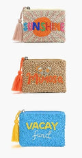 Sunshine, Mimosa, and Vacay Fund coin pouch
