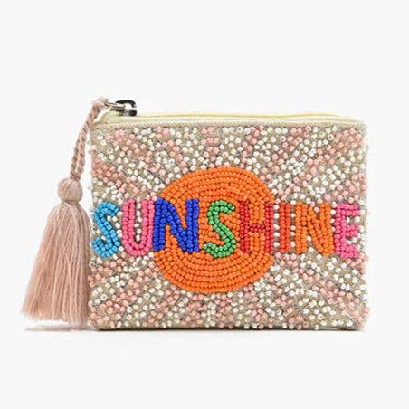 Sunshine, Mimosa, and Vacay Fund coin pouch
