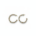 ZOEY SMALL EVEN STRIPED HOOP EARRINGS ST. MORTIZ - Sax Style