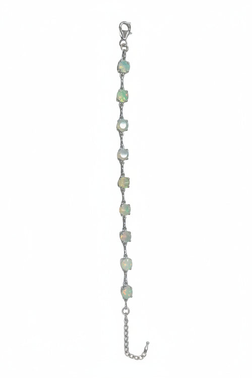 BRACELET 10 FCTD ETHIOPAN OPAL SET IN STERLING SILVER - Sax Style