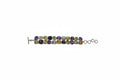 MULTI GEM STONE BRACELET  SET IN STERLING SILVER WITH AMETHYST, PERIDOT, CITRINE,BLUE QUARTZ GEMS - Sax Style