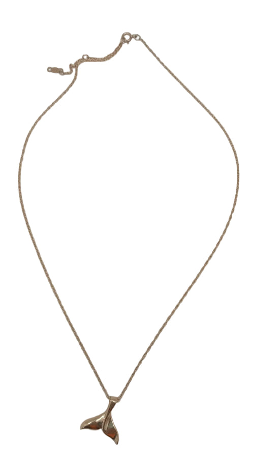 14KT WHALE TALE PENDANT PLAIN