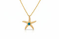 14 KT STARFISH PENDANT INLAID OPAL SUPERIOR QUALITY
