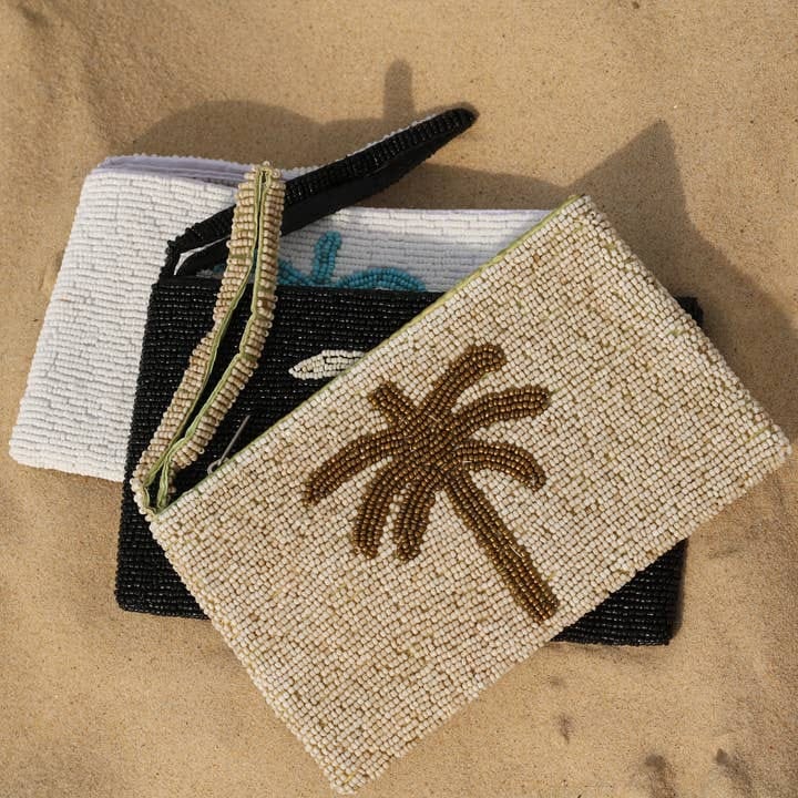 PALM TREE LARGE PURSE - Sax Style