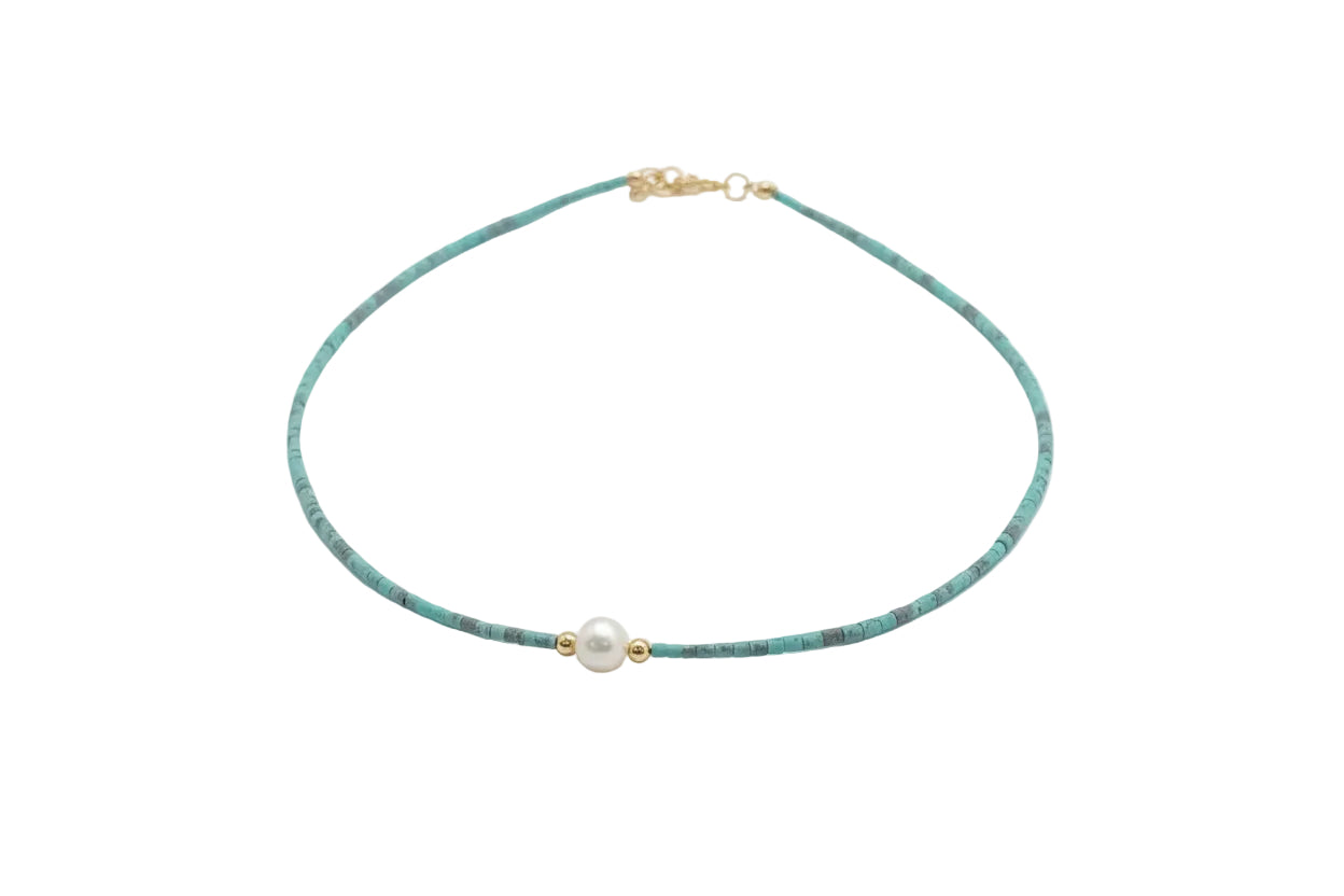 SHELL AND PEARL NECKLACE
