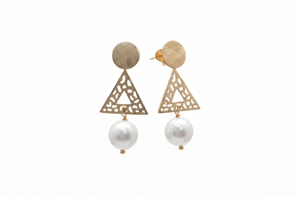 EARRING TRIANGLE GOLDEN