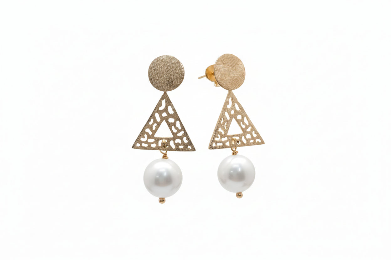 EARRING TRIANGLE GOLDEN