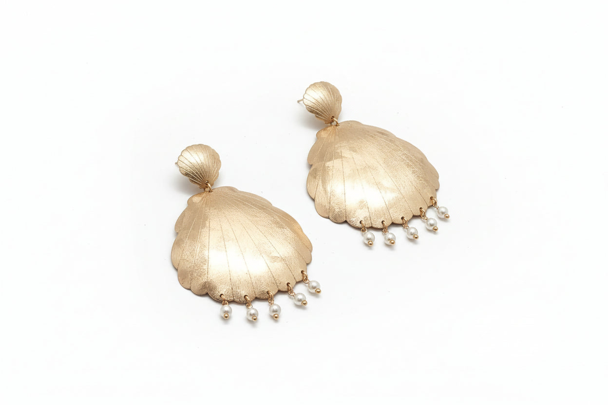 EARRINGS OSTRA DORADA