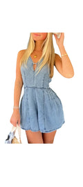 WASHED DENIM TENCEL ROMPER