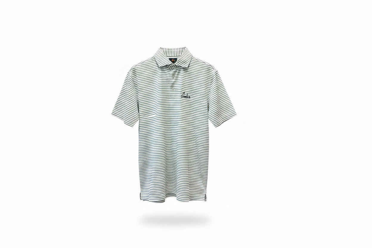 Polo Caballero Noah/white,fern,heron (VERDE RAYAS)