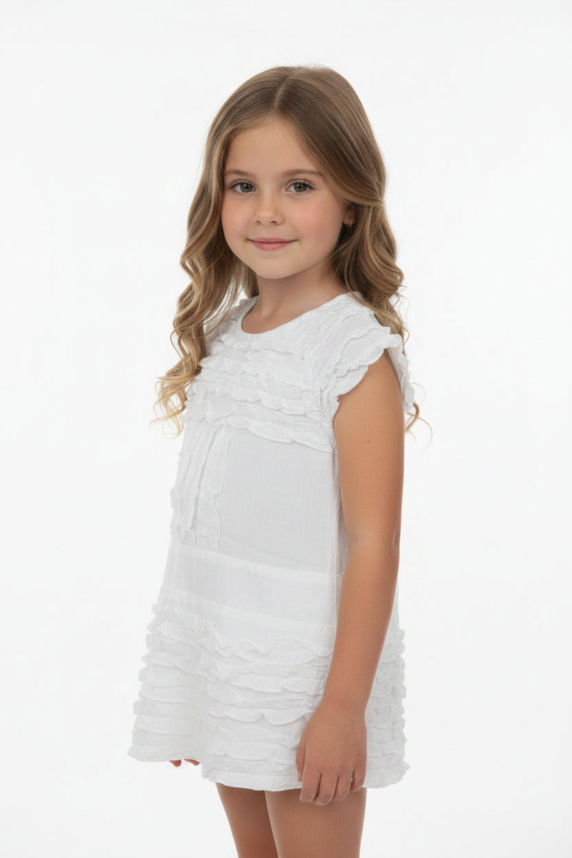 BLOUSE FOR GIRL WHITE EMBROIDERED