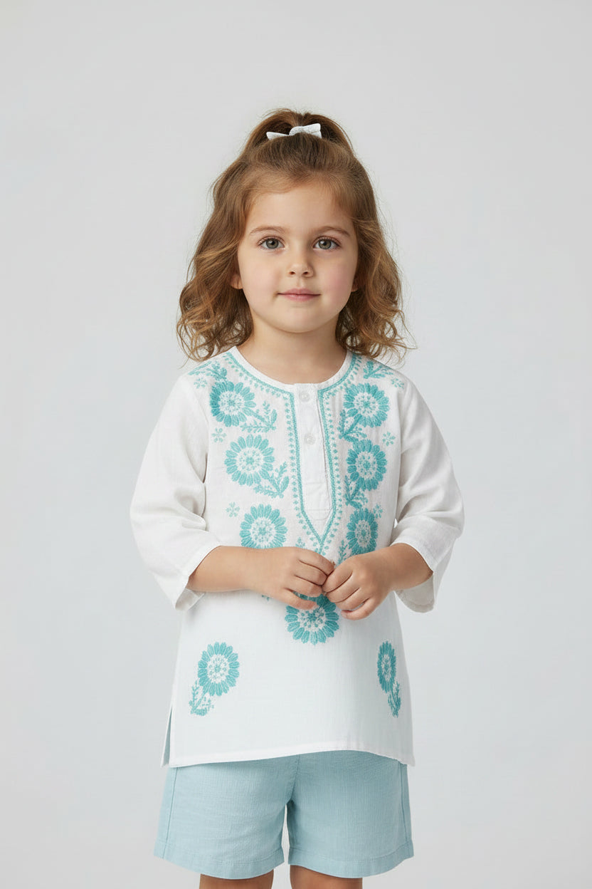 BLOUSE FOR GIRL MULTICOLOR EMBROIDERED