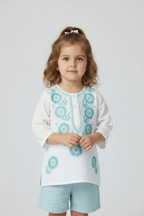 BLOUSE FOR GIRL MULTICOLOR EMBROIDERED