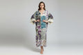 KAFTAN  PURPLE AND GREEN