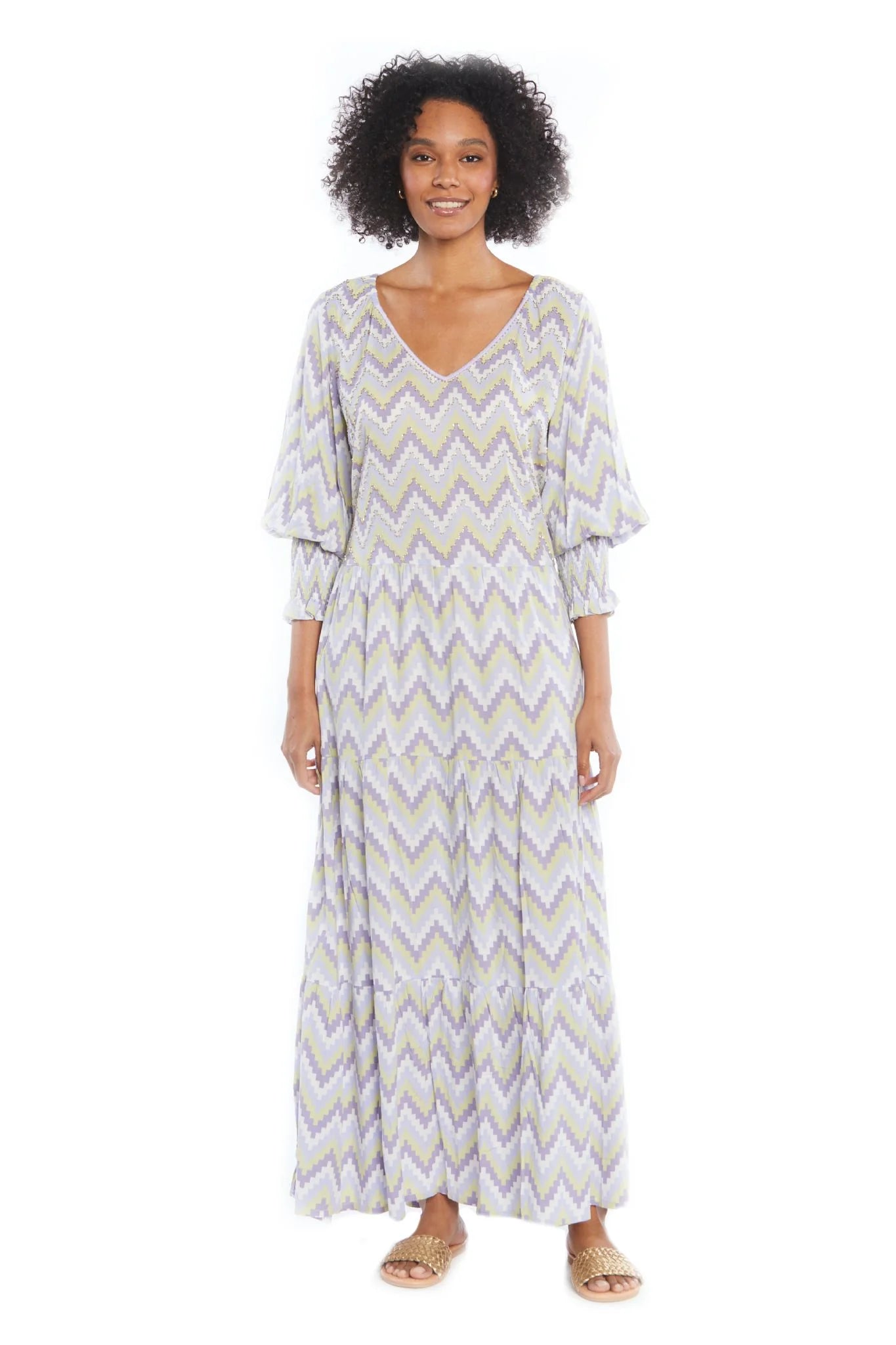 ZIGZAG MONTANA LONG DRESS LILAC